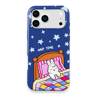 Nap Time Dark Blue Bunny Phone Case - Nap-Time-Dark-Blue-Bunny---iPhone-17-Pro-Max