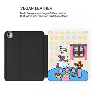 Un Croissant Sil Vois Plait Checkered Cow - iPad Pro 13 (8th Gen) - Vegan leather.jpg