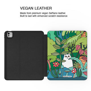 Jungle Hide & Seek - White Cat - iPad Pro 13 (8th Gen) - Vegan leather.jpg