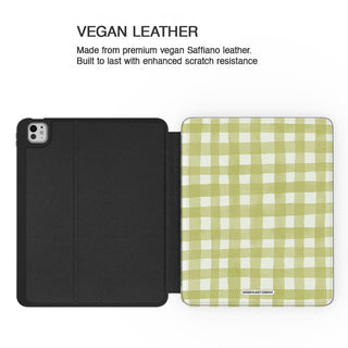 Matcha Gingham - iPad Pro 13 (8th Gen) - Vegan leather.jpg