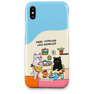 More Espresso Less Depresso Cat Phone Case - More-Espresso-Less-Depresso-Cat---iPhone-X-Snap