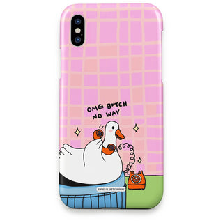 Omg B*tch No Way Goose Phone Case - Omg-B_tch-No-Way-Goose---iPhone-X-Snap