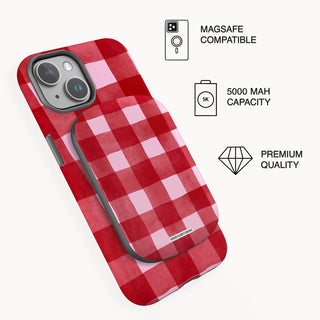 2.Powerbank on phone_Red Gingham.jpg