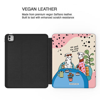 Un Cafe Sil Vous Plait Dog - iPad Pro 13 (8th Gen) - Vegan leather.jpg