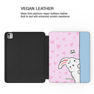 Oh hi There Pink Bunny - iPad Pro 13 (8th Gen) - Vegan leather.jpg