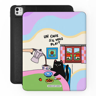 Un Cafe S'il Vous Plait Coffee Cat Wavy - iPad Pro 13 (8th Gen) - Main.jpg