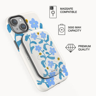 2.Powerbank on phone_Abstract Blue Flowers.jpg