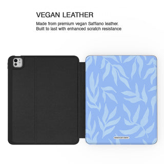 Blue Leaves Abstract - iPad Pro 13 (8th Gen) - Vegan leather.jpg