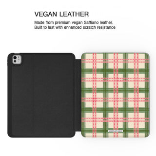 Strawberry Matcha Plaid - iPad Pro 13 (8th Gen) - Vegan leather.jpg
