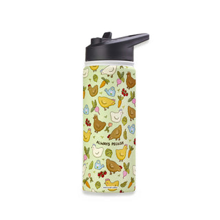 Always Peckish Stainless Steel Water Bottle 18oz
