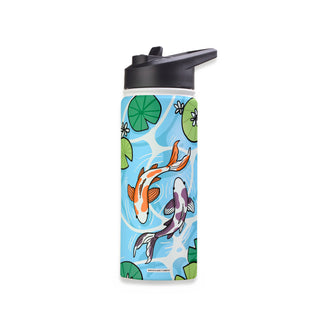 Ying Yang Koi Stainless Steel Water Bottle 18oz