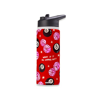 What If It All Works Out Stainless Steel Water Bottle 18oz
