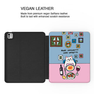 Spaghetti Upsetti Blue Cat - iPad Pro 13 (8th Gen) - Vegan leather.jpg