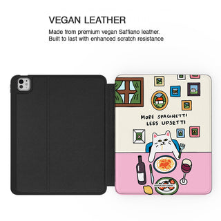 Spaghetti Upsetti Cat (1) - iPad Pro 13 (8th Gen) - Vegan leather.jpg