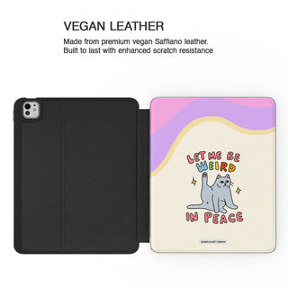 Weird In Peace Cat - iPad Pro 13 (8th Gen) - Vegan leather.jpg