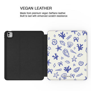 Coastal Shells Doodle - iPad Pro 13 (8th Gen) - Vegan leather.jpg