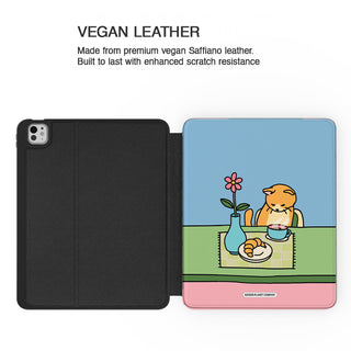 Coffee Cat Blue - iPad Pro 13 (8th Gen) - Vegan leather.jpg