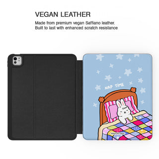 Nap Time Light Blue Bunny - iPad Pro 13 (8th Gen) - Vegan leather.jpg