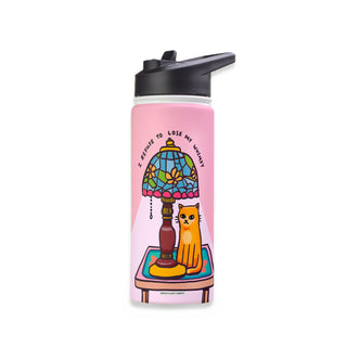 Whiskers By Lamplight Stainless Steel Water Bottle 18oz