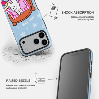 Nap Time Light Blue Bunny Phone Case