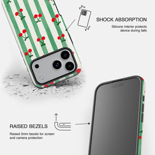 Cherry Stripe Phone Case