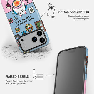 Spaghetti Upsetti Blue Cat Phone Case