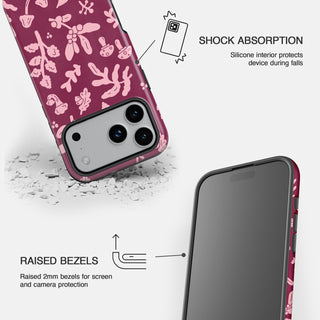 Burgundy Florals Phone Case