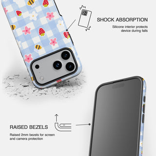 Minimal Summer Vibes Gingham Phone Case