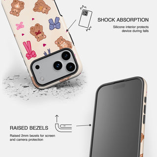 Cosy Girl Bears & Bows Phone Case