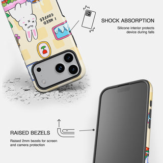 I Need Coffee Bunny Phone Case