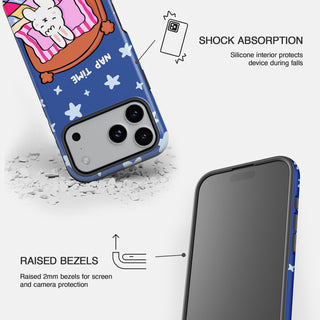 Nap Time Dark Blue Bunny Phone Case