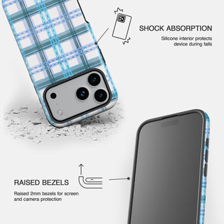 Frozen Blueberry Tartan Phone Case