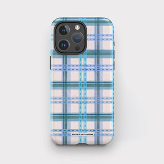 Frozen Blueberry Tartan Phone Case