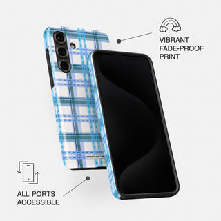 Frozen Blueberry Tartan Phone Case