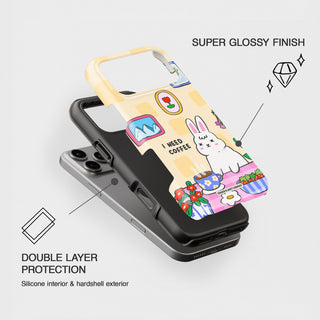 I Need Coffee Bunny Phone Case