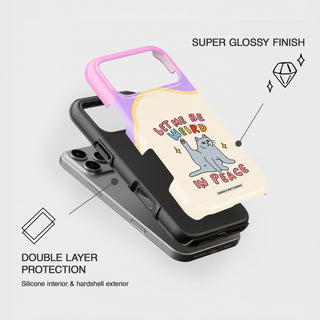 Weird in Peace Cat Phone Case