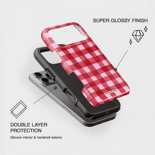 Red Berries Gingham Phone Case