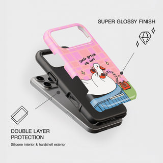 Omg B*tch No Way Goose Phone Case