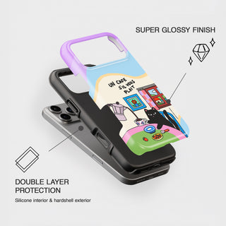 Un Cafe S'il Vous Plait Coffee Cat Wavy Phone Case