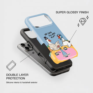 Un Cafe Sil Vous Plait Goose Blue Phone Case