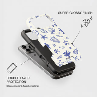 Coastal Shells Doodle Phone Case