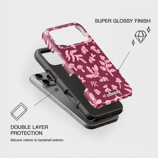 Burgundy Florals Phone Case