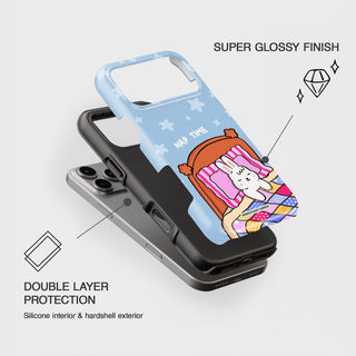 Nap Time Light Blue Bunny Phone Case