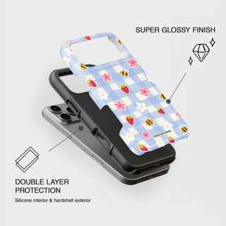 Minimal Summer Vibes Gingham Phone Case