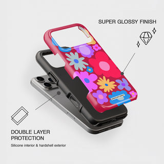 Abstract Bloom - Burgundy Phone Case