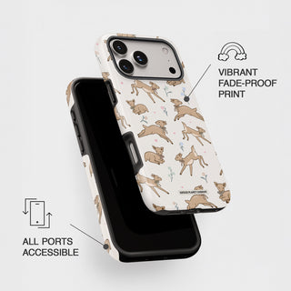 Frolicking Fawns Deer Phone Case