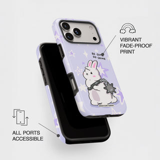 Be Cute Do Crime Bunny Phone Case