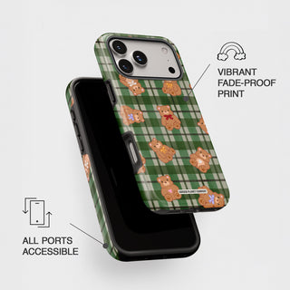 Evergreen Tartan Teddies Phone Case
