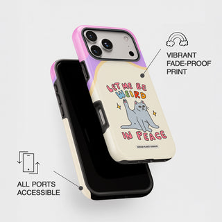 Weird in Peace Cat Phone Case