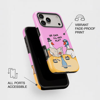 Un Cafe Sil Vous Plait Goose Pink Phone Case